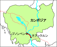 国道１号線(プノンペン〜ネアックルン間